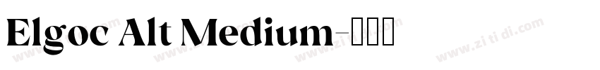 Elgoc Alt Medium字体转换
